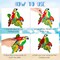 12 Piece Luau Party Decor Set 9.8 ft Hawaiian Tropical Hibiscus Garland Party Decoration Hawaii Paper Tiki Lanterns Tropical Birds Honeycomb Cutouts for Summer Birthday Hawaiian Themed Parties